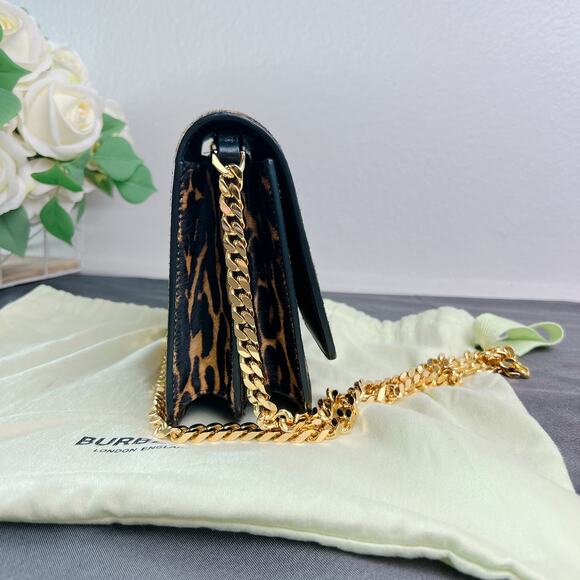 Burberry TB Flap Chain Bag Printed Calf Hair Small - Picture 7 of 12